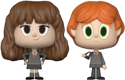 Hermione Granger Ron Weasley - Ron And Hermione Pop Vinyl (440x287), Png Download