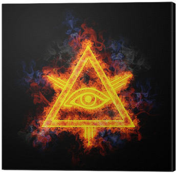 Eye Of Providence, Covered In Flames - Forbidden Knowledge Of Enoch (paperback) (400x400), Png Download
