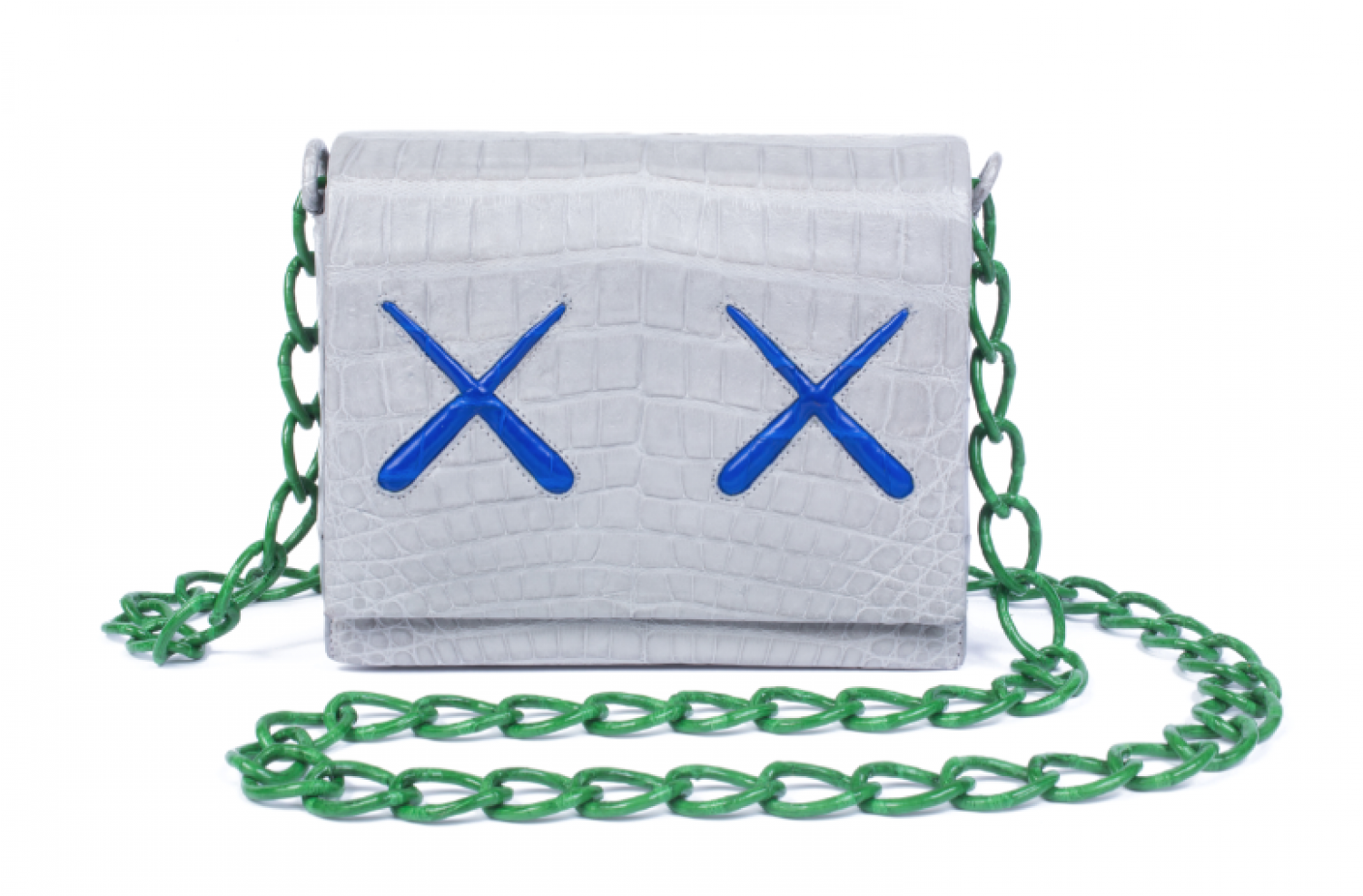 The Nancy Gonzalez X Kaws Gio Bag - Nancy Gonzalez Kaws Xx Gio Crocodile Crossbody Bag (1500x1500), Png Download