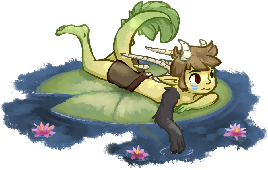 Lilypad Fych - Cartoon (955x601), Png Download