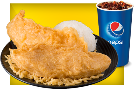 Fish, Chicken & Rice - Long John Silvers Chicken (467x312), Png Download
