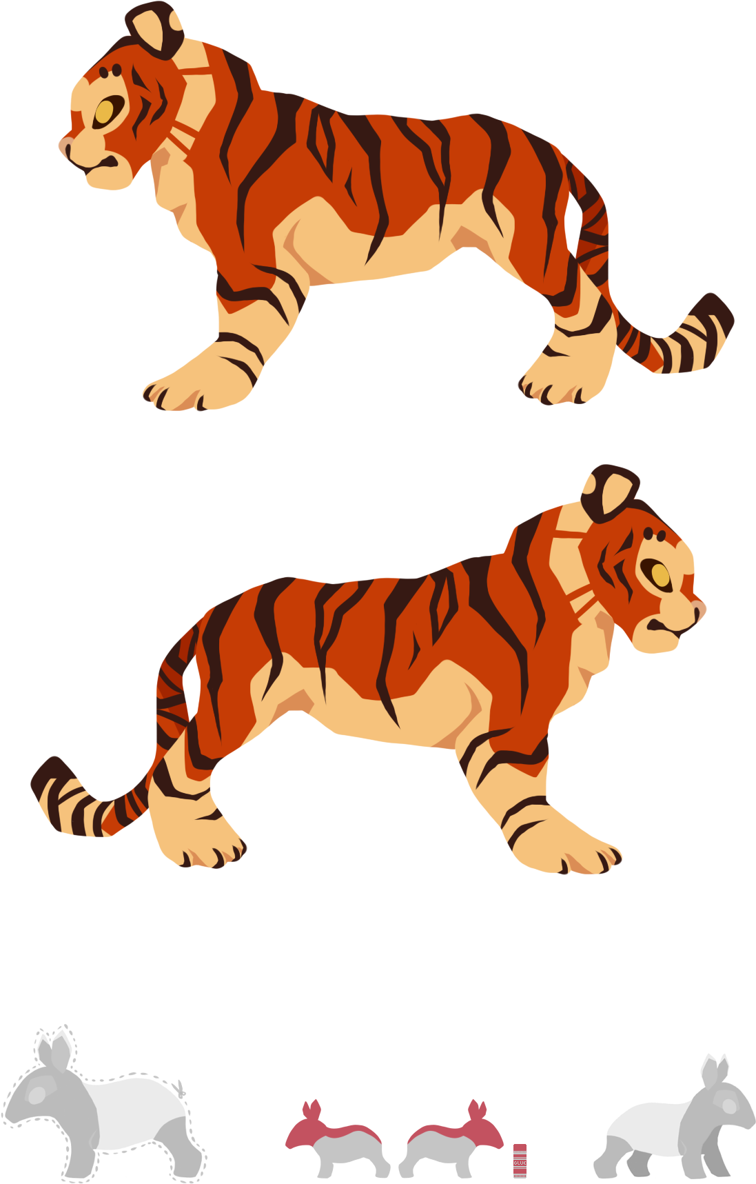 Character - Tiger - Bengal Tiger (1323x2000), Png Download