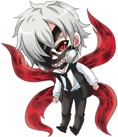 By Zora07 - Tokyo Ghoul Kaneki Chibi (454x455), Png Download