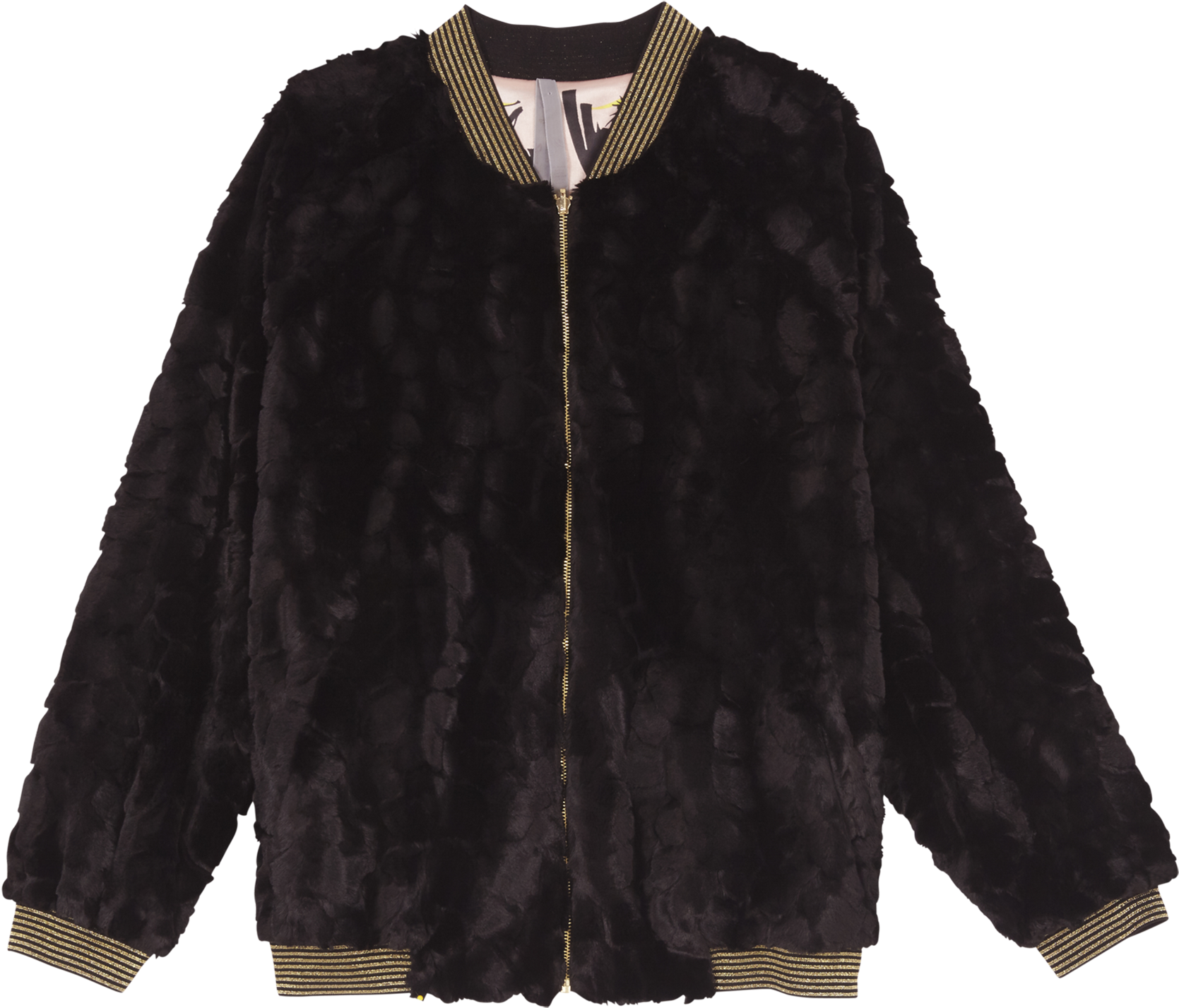 Pixie Market Green Collar Leopard Faux Fur Coat - Fur (1730x2000), Png Download