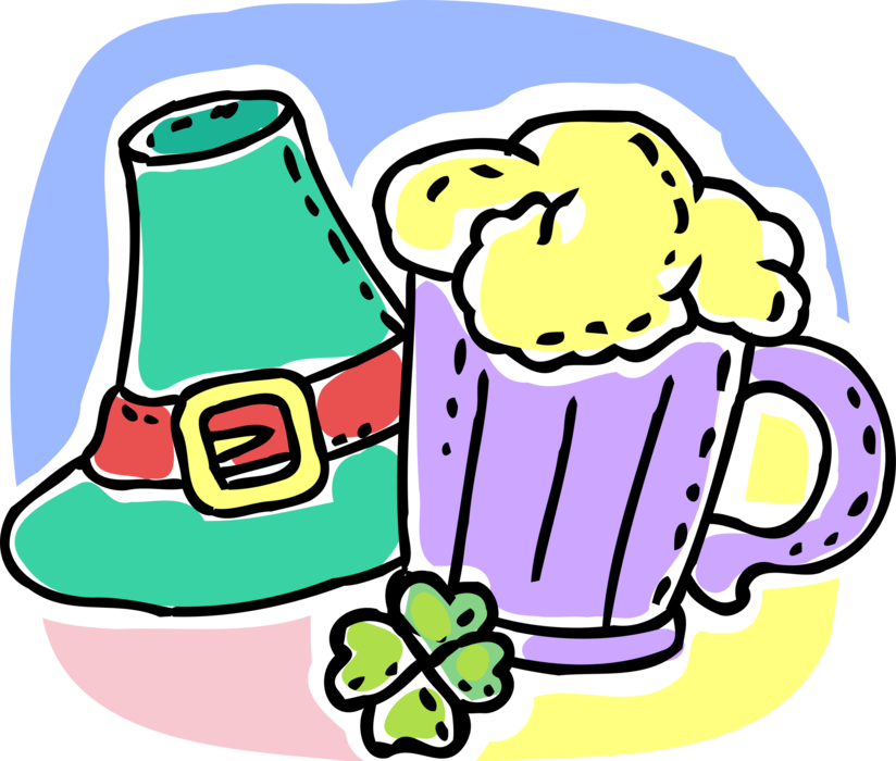 Vector Illustration Of St Patrick's Day Beer Mug With (824x700), Png Download