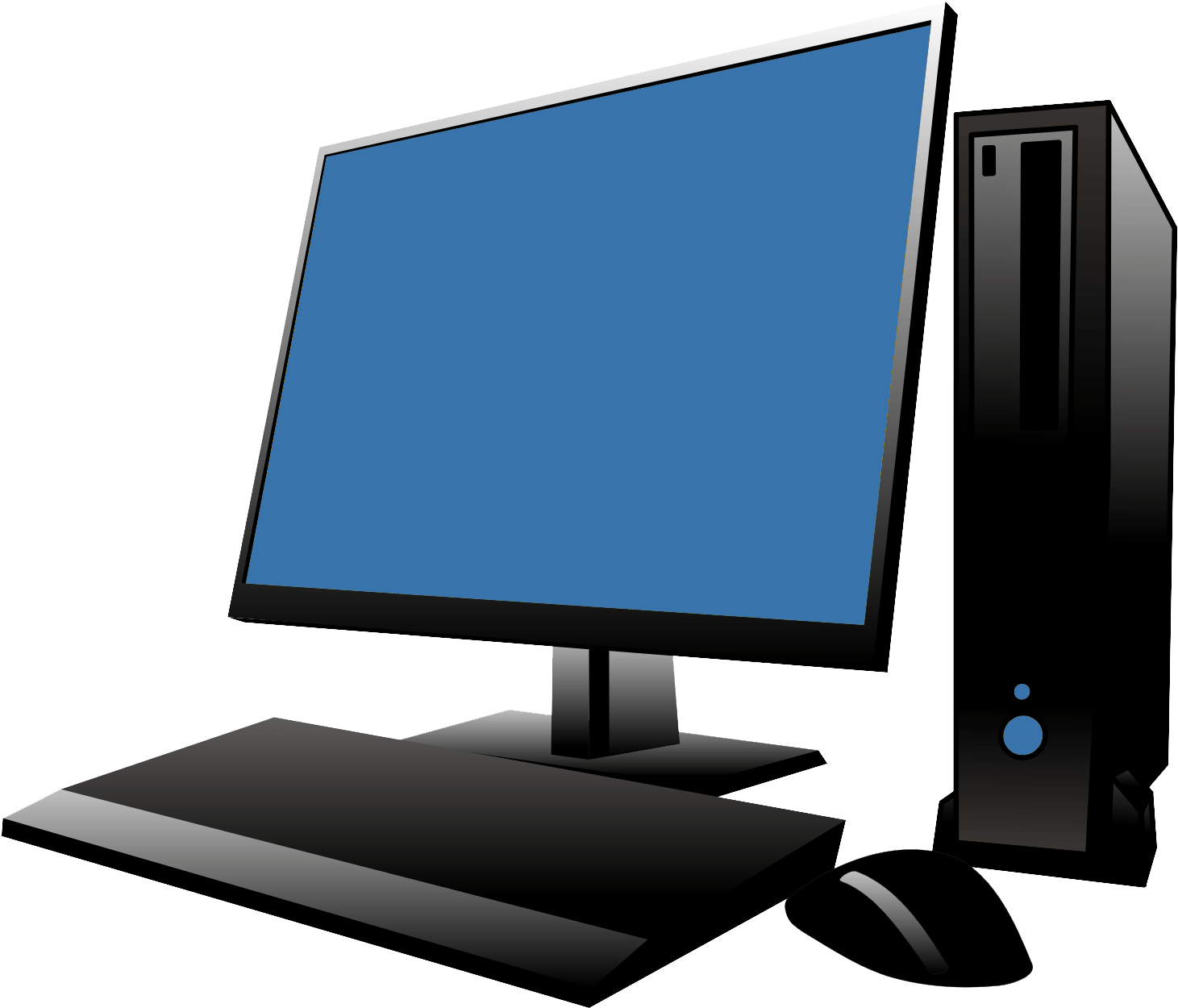 Blank Desktop Vector - Personal Computer (1498x1498), Png Download
