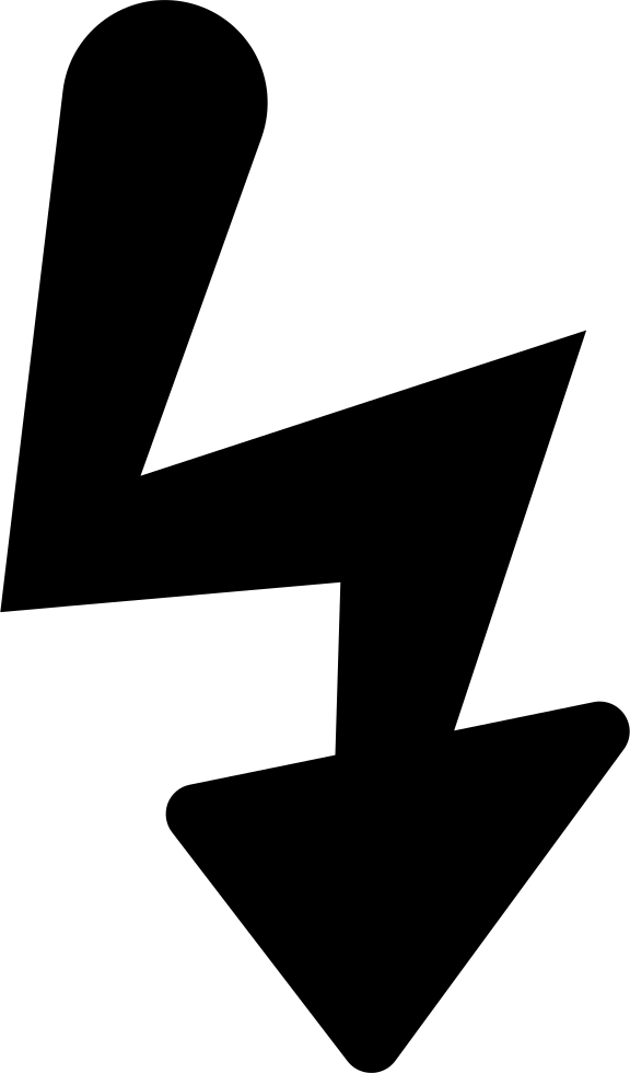 Bolt Shape Flash Black Symbol For Photo Camera Interface - Portable Network Graphics (576x980), Png Download
