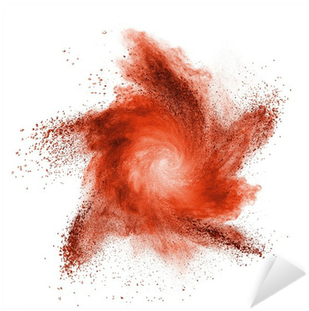 Red Powder Explosion Isolated On White Sticker • Pixers® - Arma De Gas Pimienta (400x400), Png Download