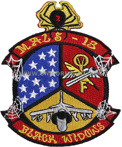 Mals-13 Black Widow Full Color Patch (414x500), Png Download
