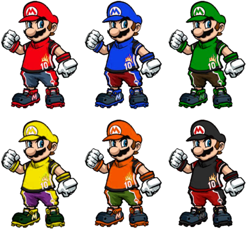 When Selected As The Costume Mario's Fireball Attack - Super Mario Strikers (500x464), Png Download