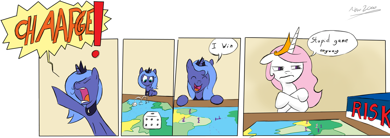 Ar St U 9ane I Win Any Way Derpy Hooves Princess Celestia - Tia And Luna Comics (1280x468), Png Download