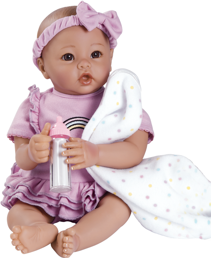 Adora Real Baby Doll Baby Time Baby Lavender 03 1rs - Adora Dolls Babytime Lavender Rainbow (700x1022), Png Download