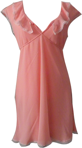 Ivy & Annabelle Intimates Peach Babydoll Nightgown - Night Gown Pink Png (340x650), Png Download