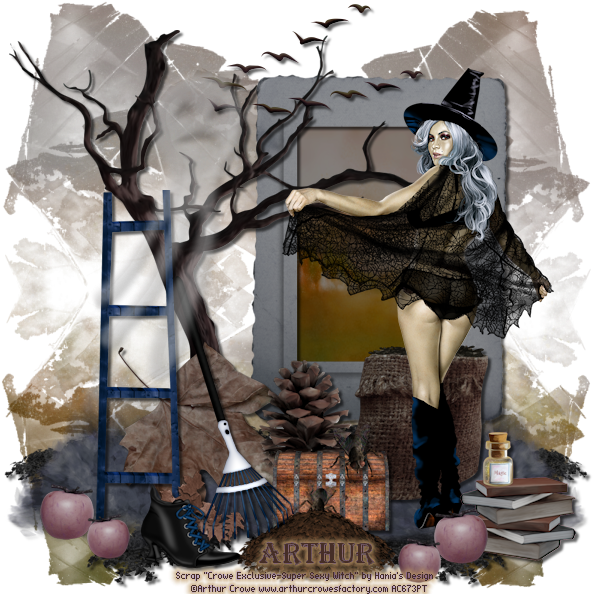 Ptu Tutorial "super Sexy Witch" - Illustration (600x600), Png Download