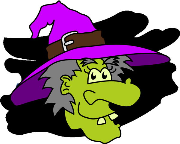 Witch Face Clip Art - Witch Clip Art (600x600), Png Download