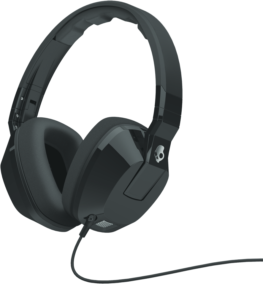 27047 - Skullcandy Headphone Crusher Black Over-the Ear Mic (901x1000), Png Download