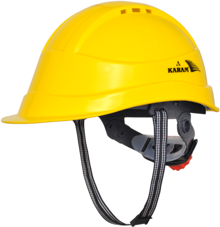 Karam Yellow Safety Helmet Pn - Karam Helmet Pn 542 (449x500), Png Download