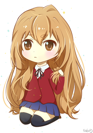 Taiga Aisaka - Toradora Taiga Chibi (332x443), Png Download