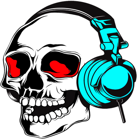 Best Cheap Over Ear Headphones - Creative Skull Png (450x450), Png Download