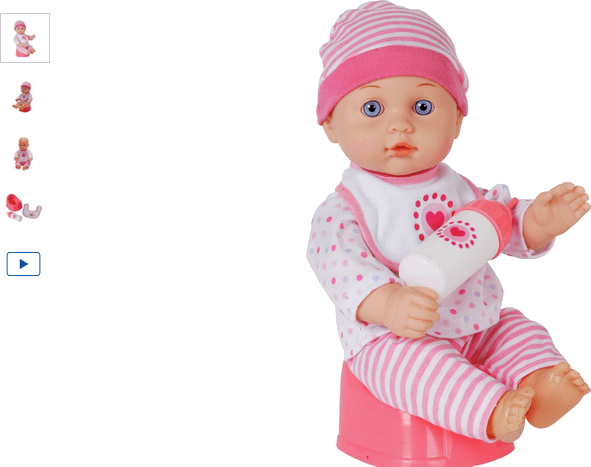 Brand New C181e D27cf Chad Valley Baby To Love Drink - Doll (591x467), Png Download