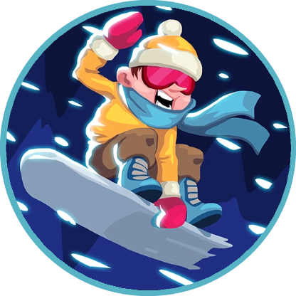 Snowboarder-circled - Agario Yetis Mountain Skins (416x416), Png Download