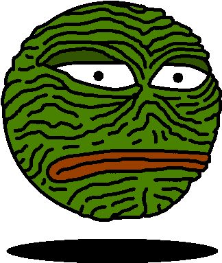 Floating Wrinkly Head Pepe (360x426), Png Download