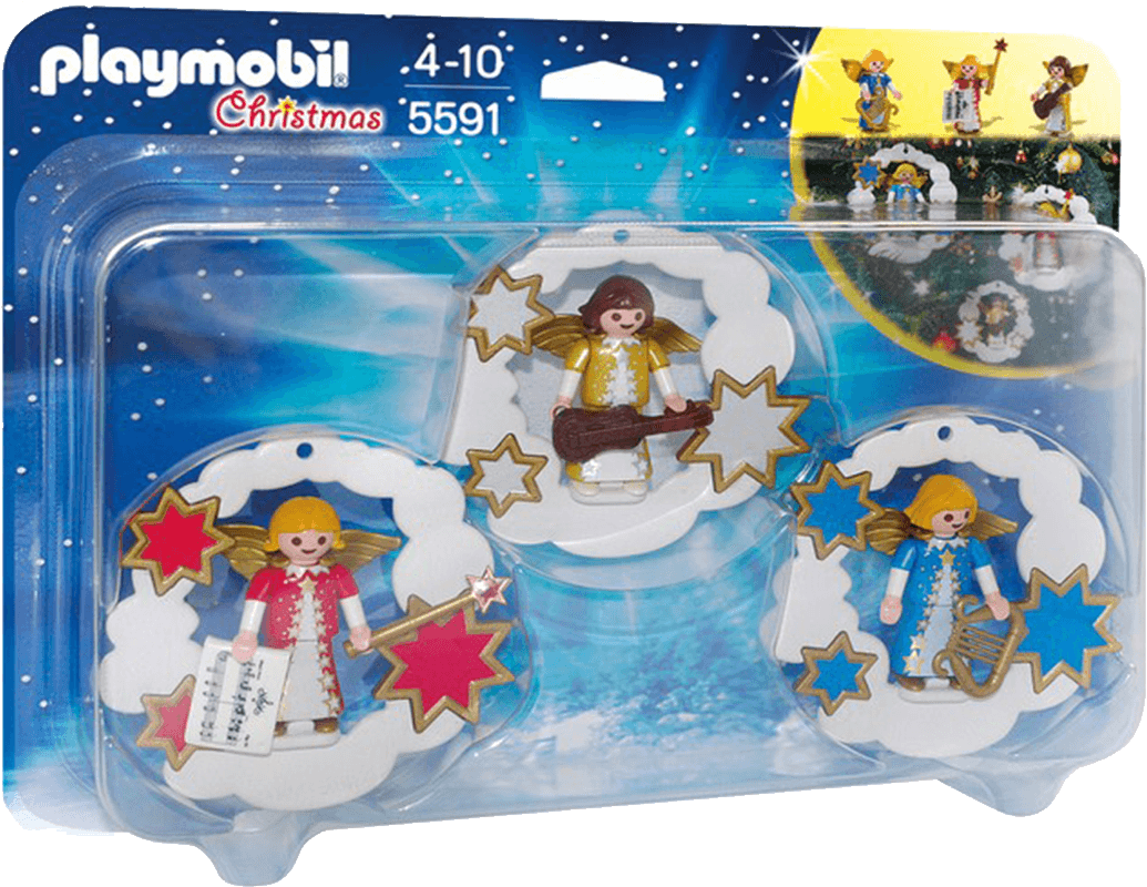 Playmobil Christmas Angel Ornaments N2037 - Playmobil Christmas Angels (1080x1080), Png Download