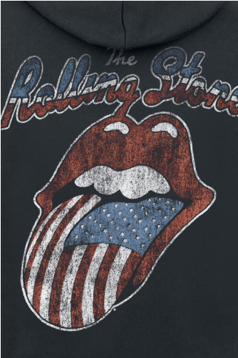 Rolling Stones The Tongue Usa 78 Kapuzenpullover Schwarz - Rolling Stones Vintage Usa Tongue Women (500x500), Png Download