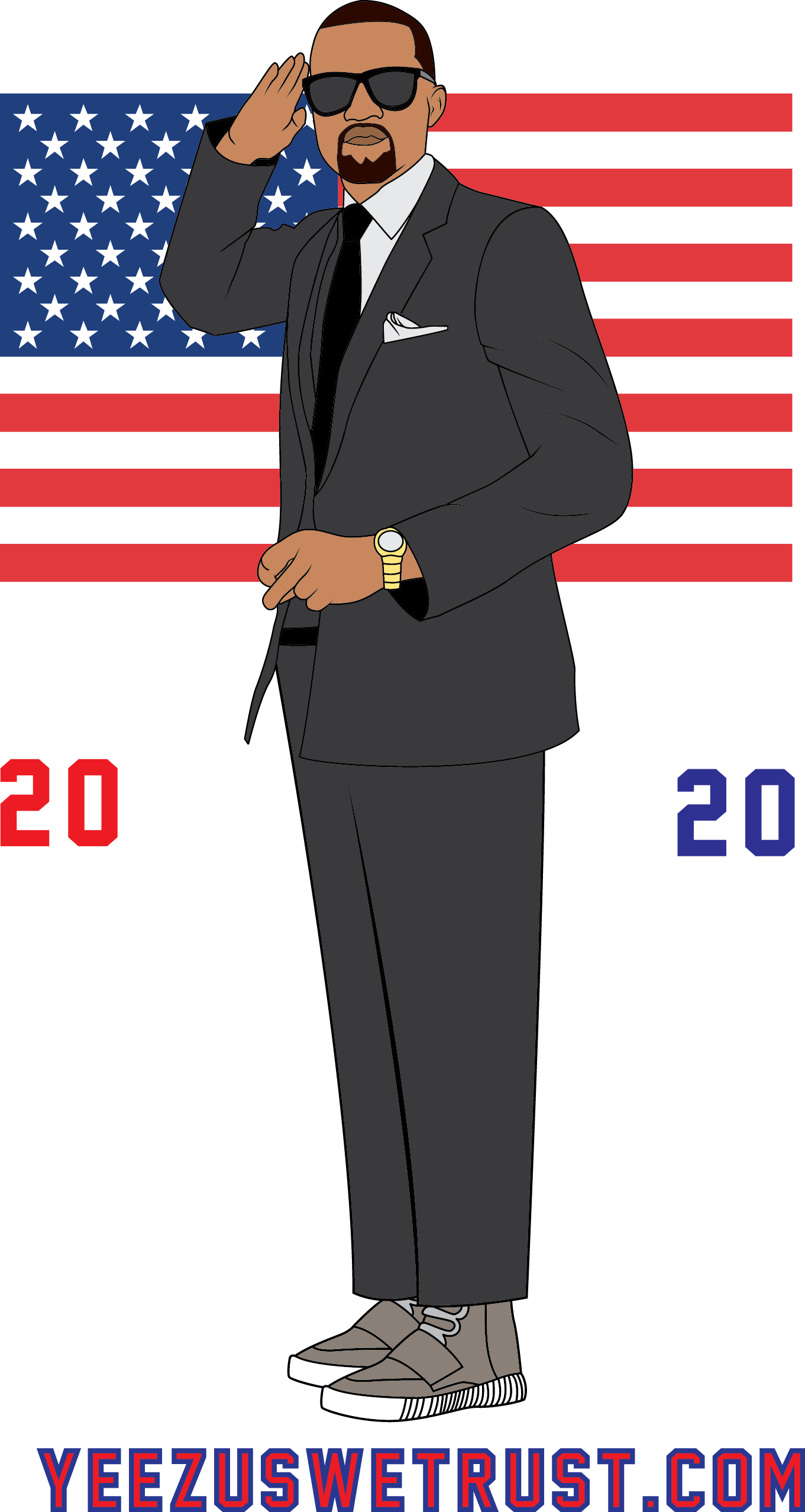 Image Of Yeezus We Trust T-shirt - Official (1361x2555), Png Download