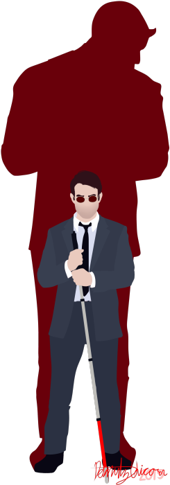 Daredevil Matt Murdock, Daredevil Elektra, Inner Demons, - Daredevil (305x750), Png Download