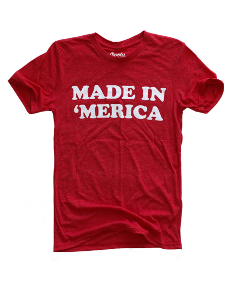 Usa Made In Merica Tri Blend Crew - Active Shirt (484x600), Png Download