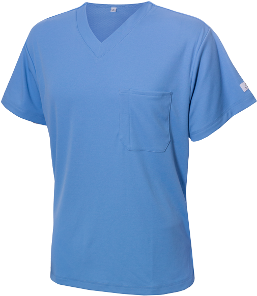 Navy Scrub Shirt (595x595), Png Download