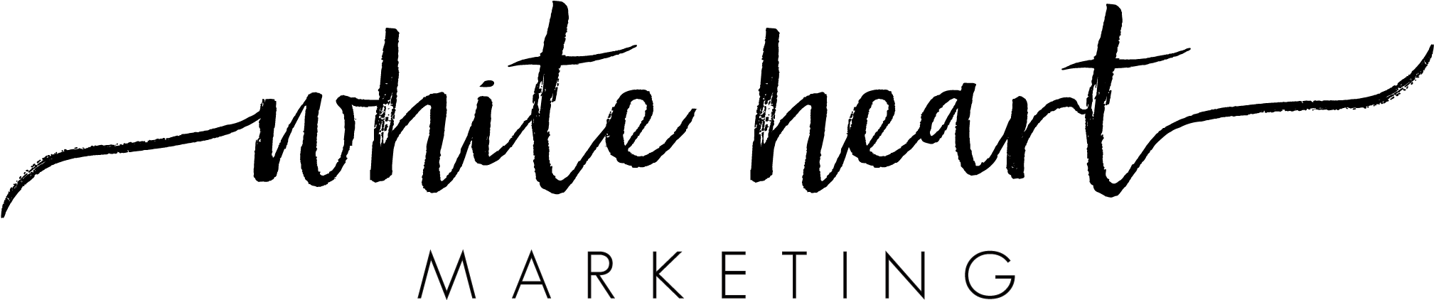 White Heart Marketing - Calligraphy (2340x921), Png Download