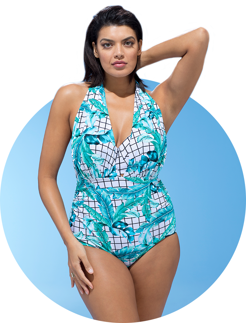 Plus Size Swimwear • Tankini Swimwear • One Piece Swimwear - Swimsuit (810x1065), Png Download