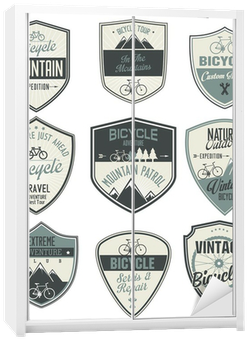 Bicycle Retro Vintage Badge Collection Wardrobe Sticker - Poster (400x400), Png Download