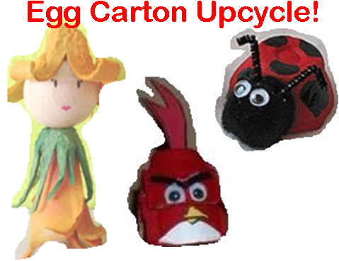 Egg Carton Upcycle - Ecycler (490x395), Png Download