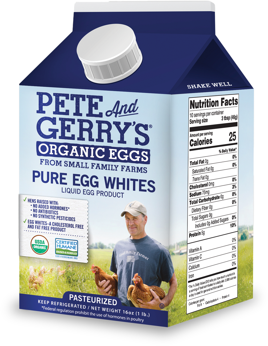 Liquid Egg Whites - Pete And Gerry's Egg White (1750x1400), Png Download