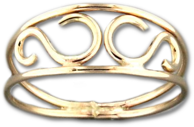 Scroll Ring - Gold Filled - Gold-filled Jewelry (600x600), Png Download