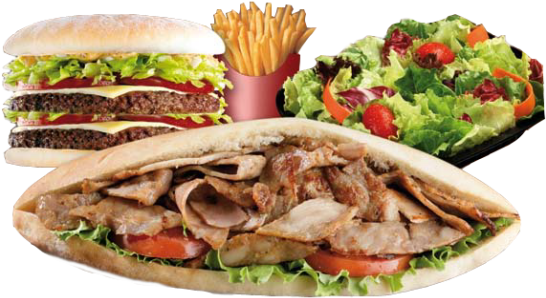 Sandwich Kebab Png - Cheeseburger Burger Cheese Bun 71499 Tin Poster (547x309), Png Download