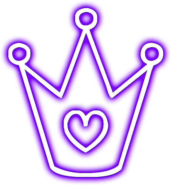 Crown Sticker - Neon Glowing Crown Png (556x600), Png Download