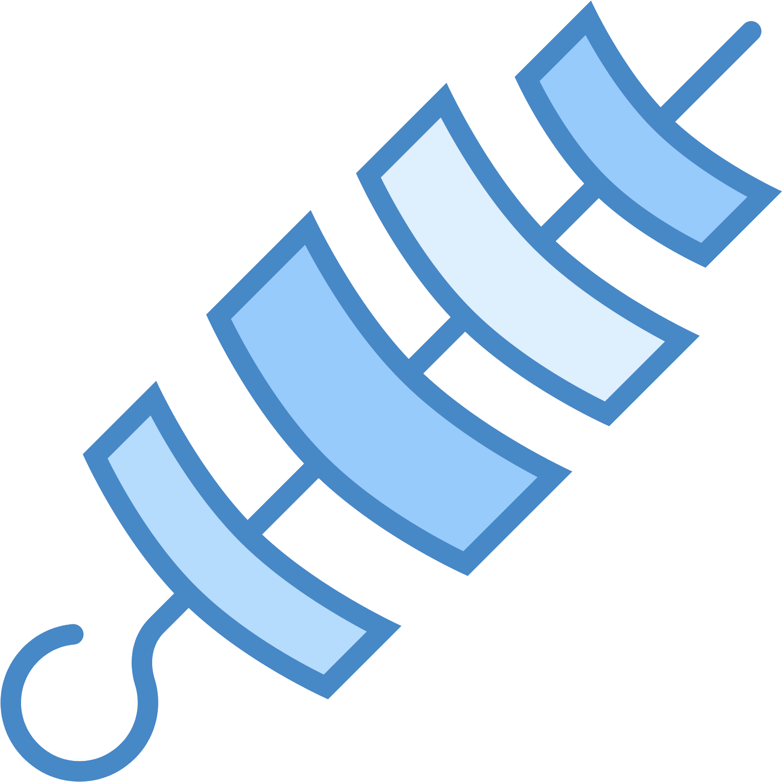 The Image Is Depicting A Kabob Or Skewered Items Of - Skewer (1600x1600), Png Download