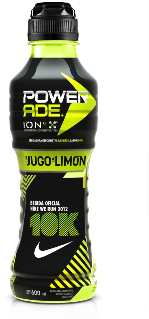 Powerade Ion4 Lemon 10k Nike Energy Drink - 10k Energy Drink (713x1119), Png Download