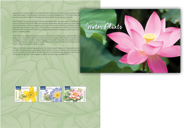 Water Plants Stamp Pack - Australia Post (970x545), Png Download