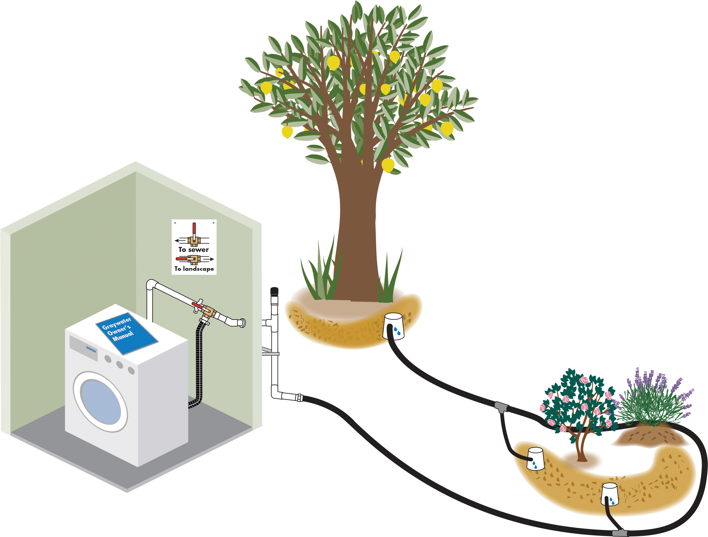 Rainwater Harvesting And Graywater Reuse In Sunnyvale (2392x1813), Png Download