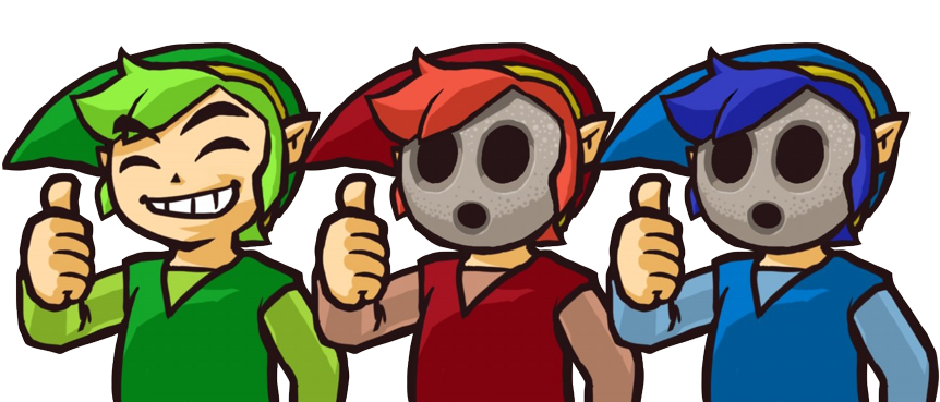 Tri Force Heroes Link Dolls - Legend Of Zelda Tri Force Heroes 2ds Zelda (900x368), Png Download