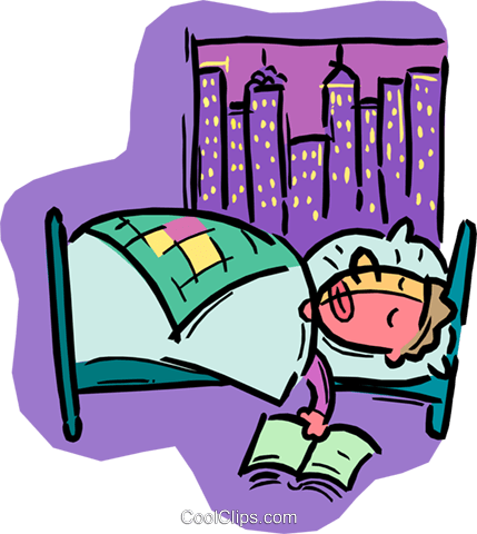 Person Sleeping In Bed Royalty Free Vector Clip Art - Person Sleeping In Bed (429x480), Png Download