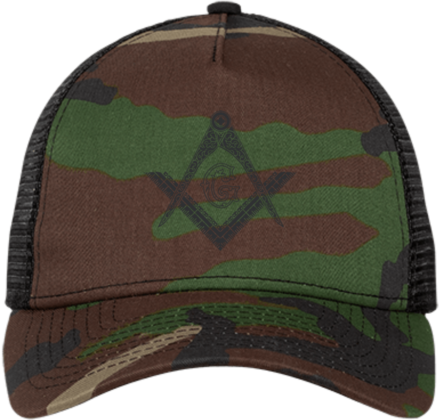 Square & Compass Black Logo - Mom Squad - Football - New Era Snapback Trucker Cap (900x900), Png Download