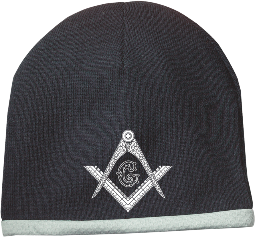 Square & Compass Beanie - 65432n1 - Motocycle - 5up 1down - Performance Knit (900x900), Png Download