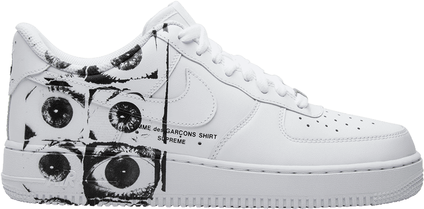 Supreme X Comme Des Garçons Shirt X Air Force 1 Low - Supreme Cdg Air Force 1 (1000x1000), Png Download