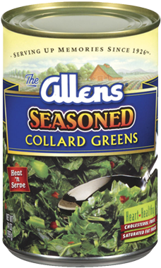Allens Seasoned Collard Greens, 14 Oz (pack (400x400), Png Download
